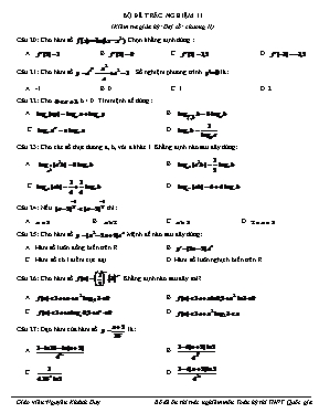 Toán - Bộ đề trắc nghiệm 11